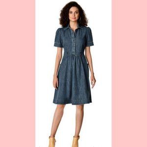 Cotton Denim Shirtdress